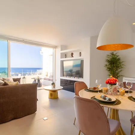 Marbella Banus Suites - Brand New Exclusive Puerto Banus Port Seafront Apartment - 2Br - 2Ba - Outdoor Terrace - Spectacular Mediterranean Views - Heart Of Puerto Banus Marina - Steps From El Corte Ing Luxury Shopping *